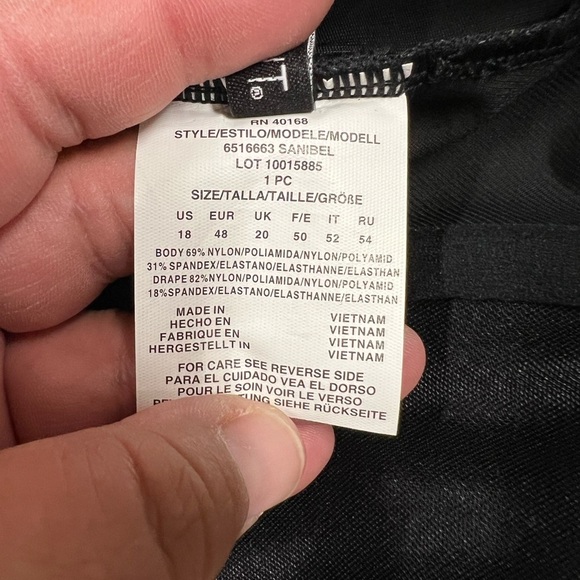 MIRACLESUIT Womens Plus Black Sanibel One Piece Sculpted Ruched Swimsuit Size 18 - Picture 9 of 12